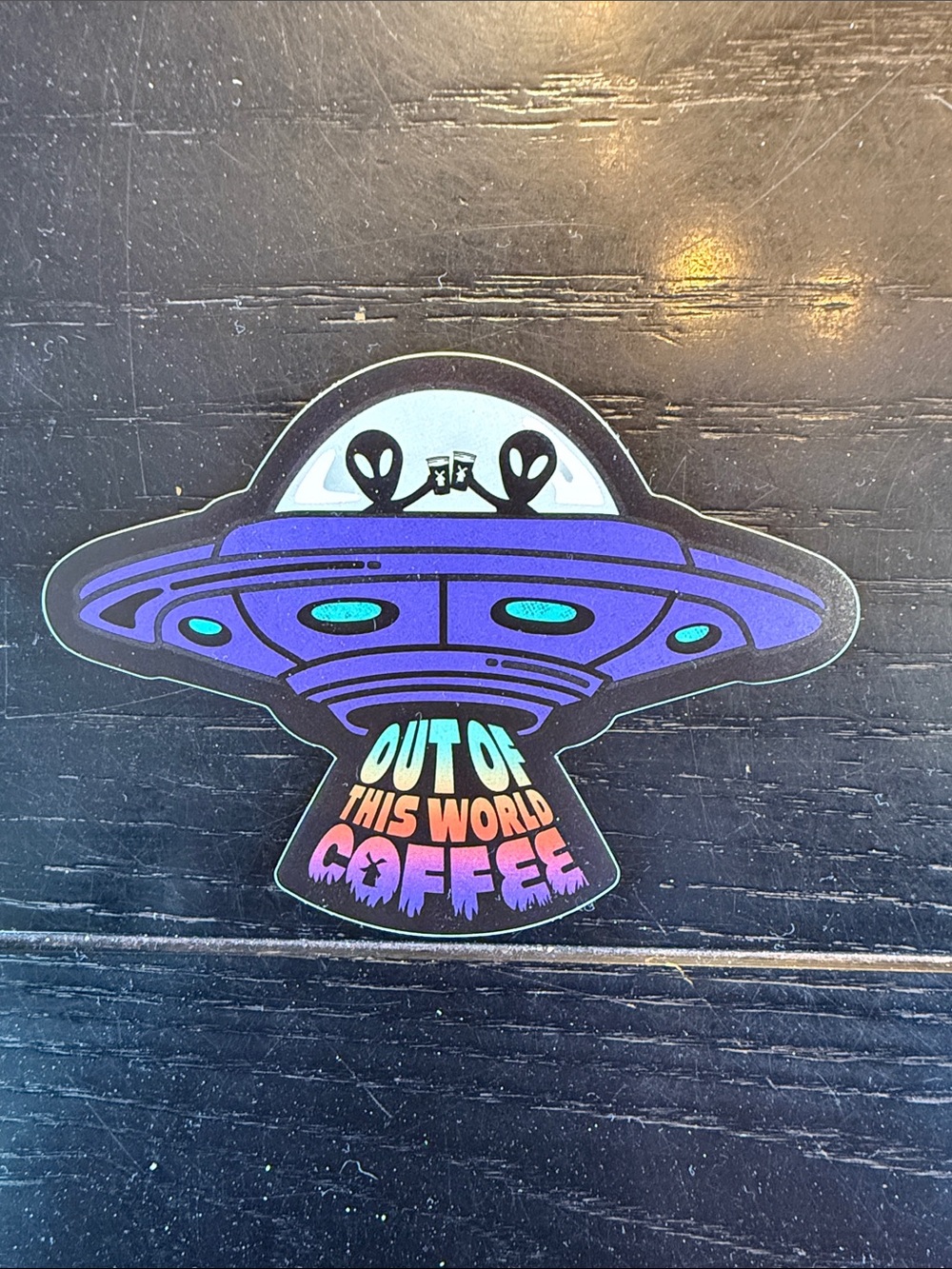 Dutch Bros Purple UFO 'Out of This World Coffee' Sticker